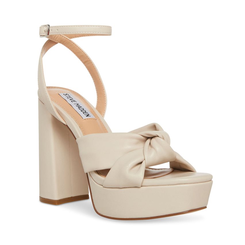 Sandalias Tacones Steve Madden Lala Mujer Beige | ES KO862E